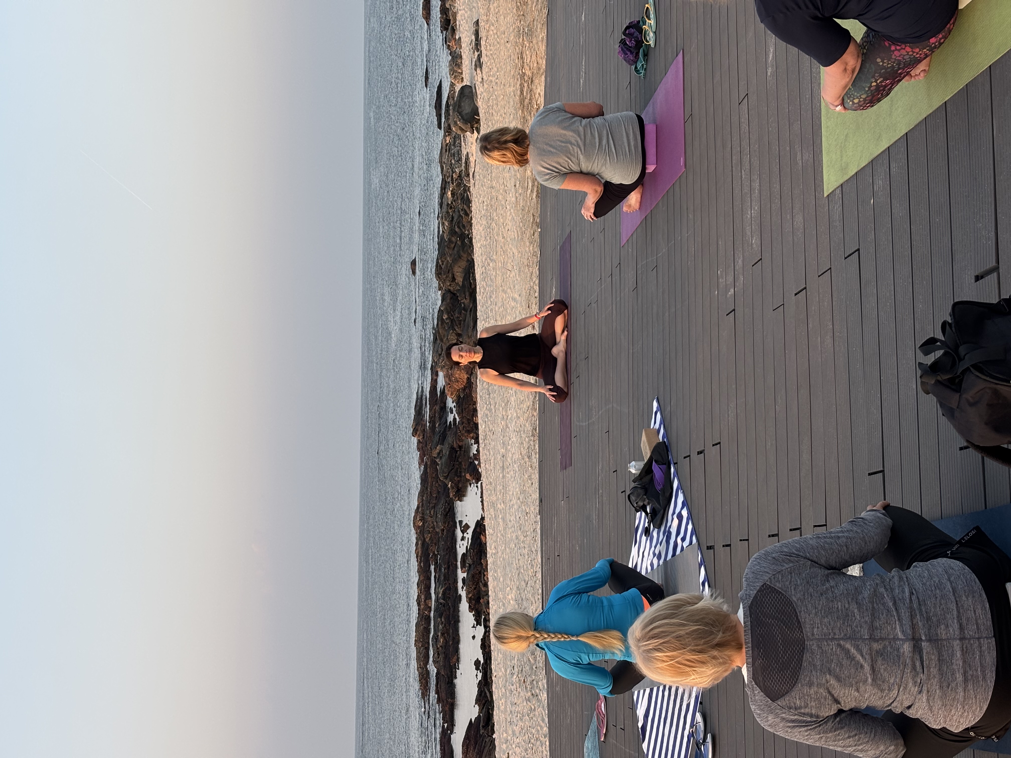 Jóga a pilates u moře